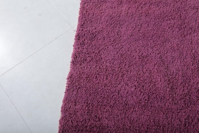 Custom Solid Plum Wool Moroccan Rug - Image 5