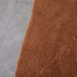 Custom Solid Rust Wool Moroccan Rug - Image 6