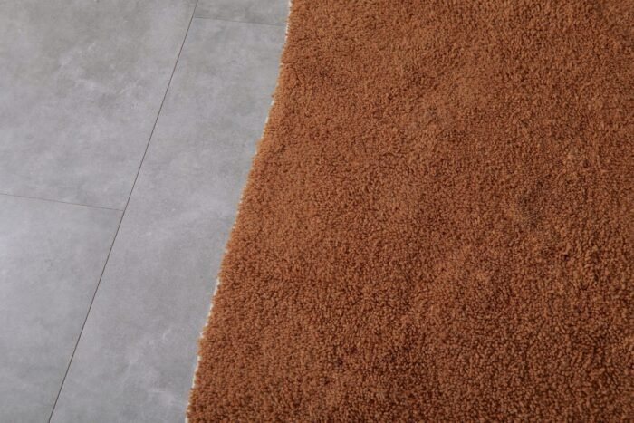 Custom Solid Rust Wool Moroccan Rug - Image 6