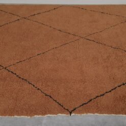 Custom Rust and Black Moroccan Wool Rug - Image 6