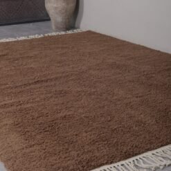 Moroccan Brown rug - Solid area rug - Berber rug - Moroccan rug - Plain rug - Custom rug - Handmade rug - Beni ourain rug