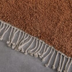 Custom Solid Rust Wool Moroccan Rug - Image 7