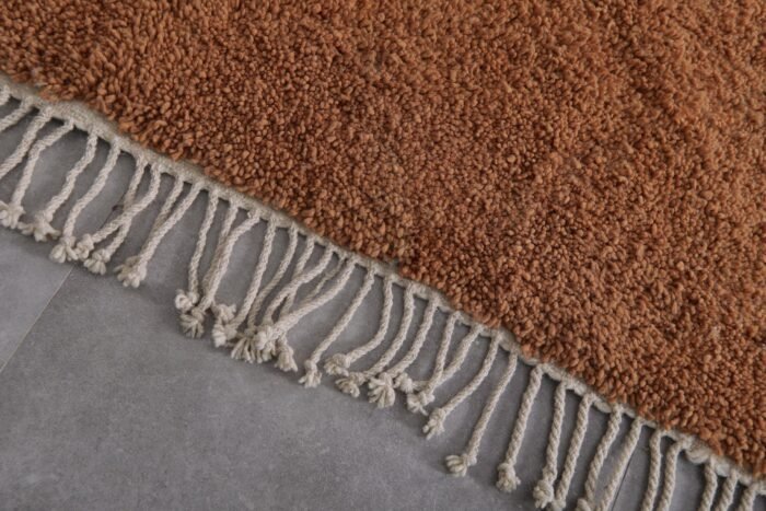 Custom Solid Rust Wool Moroccan Rug - Image 7