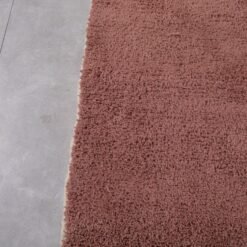 Custom Solid Rust Brown Moroccan Rug - Image 6