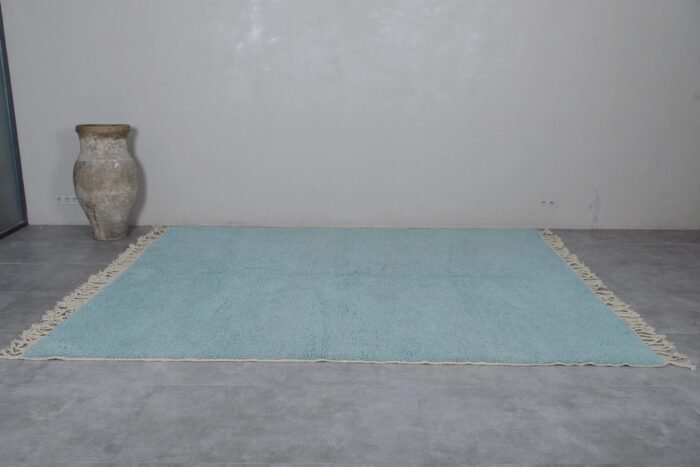 Moroccan rug turquoise color - Handmade berber rug - Custom area rug - Beni ourain rug - Moroccan rug - Wool rug - Morocco rug
