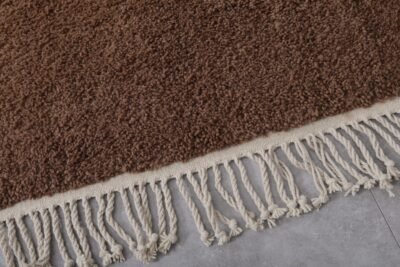 Custom Solid Brown Moroccan Rug - Image 8