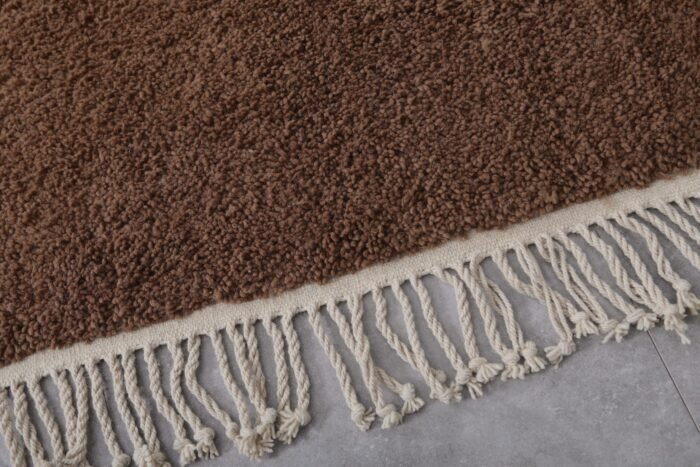 Custom Solid Brown Moroccan Rug - Image 8