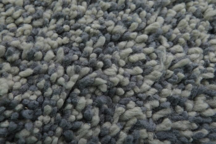 Custom Solid Gray Wool Moroccan Rug - Image 9