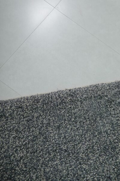 Custom Solid Gray Wool Moroccan Rug - Image 7
