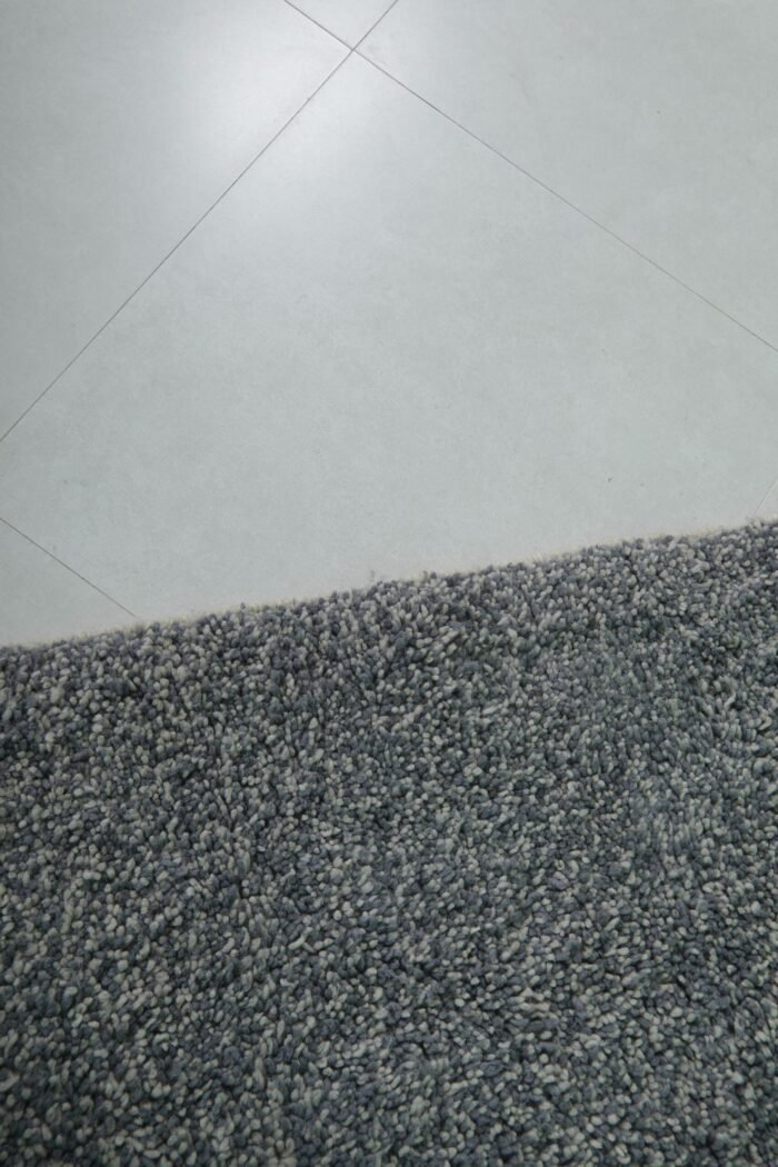 Custom Solid Gray Wool Moroccan Rug - Image 7