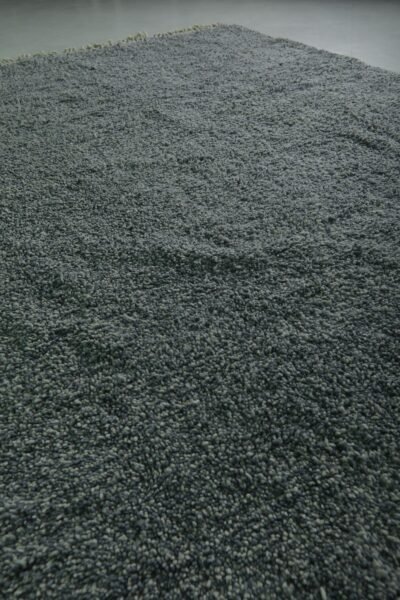 Custom Solid Gray Wool Moroccan Rug - Image 6