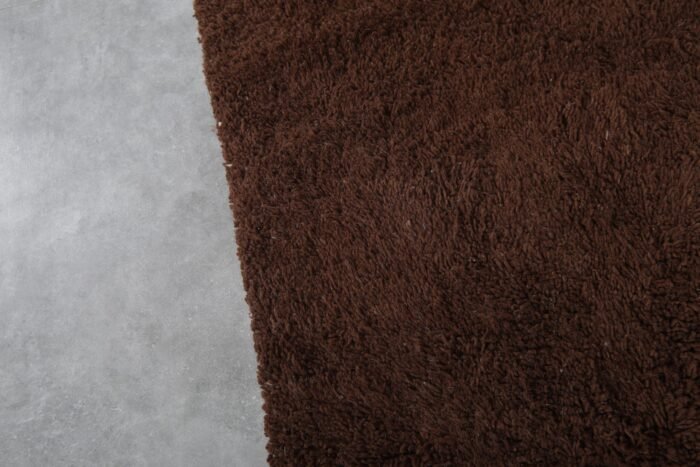 Custom Brown and Ivory Moroccan Wool Rug - Image 7