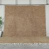 Authentic Warm Caramel Brown Moroccan Beni Ourain Rug, Hand-Knotted 100% Natural Wool, 10.3 x 11.5 ft