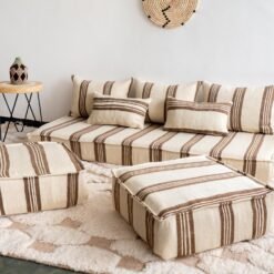 hidden zipper on unstuffed Moroccan cushion cover