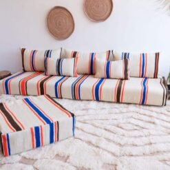 Full Moroccan seating set displayed outdoors in natural light