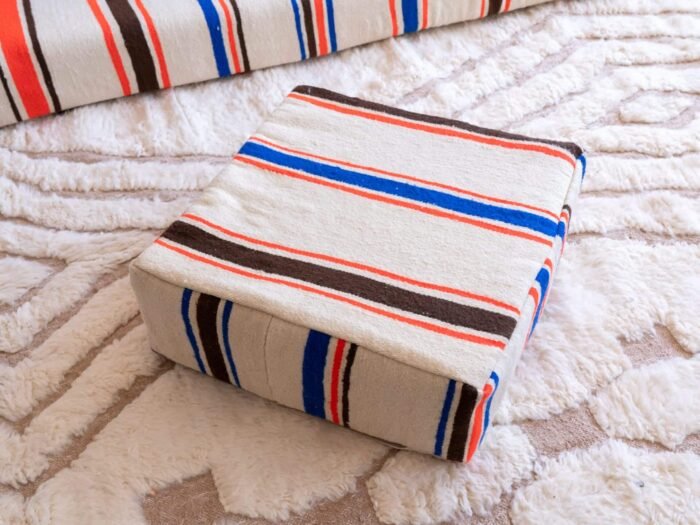 Moroccan Sofa – Striped Couch with Pillows & Zip Covers - Image 8