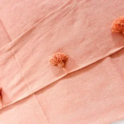 Moroccan Salmon Pompom Blanket - Image 7