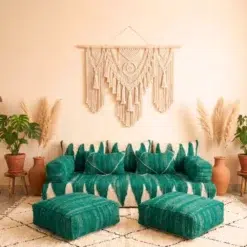 Green Moroccan Floor Sofa Complete Set